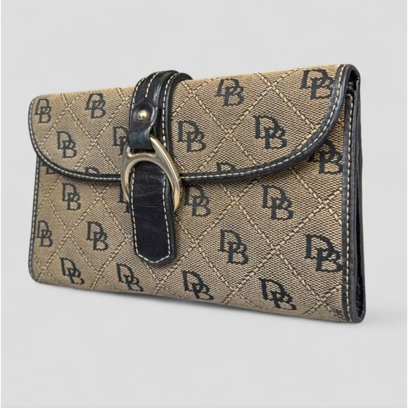 Dooney & Bourke 3 Piece Bundle - Canvas Wallet, Wristlet, & Goose Purse Charm - Picture 2 of 13